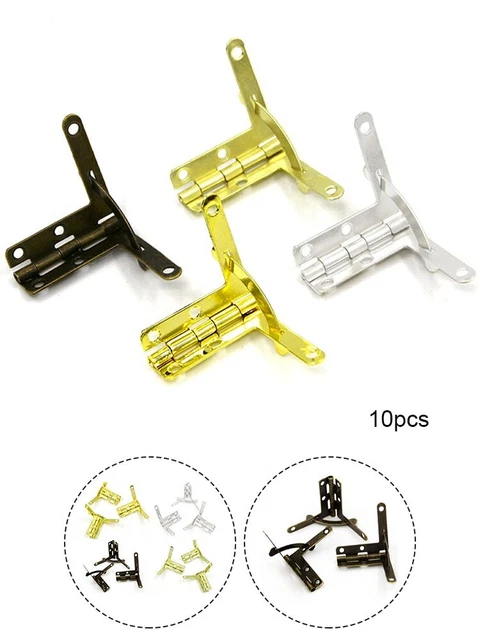 Loose-Leaf Charnière 90° Pliable 10pcs / Set Cuivre / Jaune / Doré/Blanc Fer 2