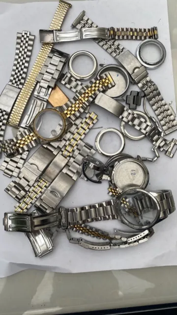 job lot of used mix  watch parts