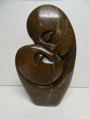 African Carved Stone Statue Totem Icon Tribal Art - 2 Heads  - Lovers