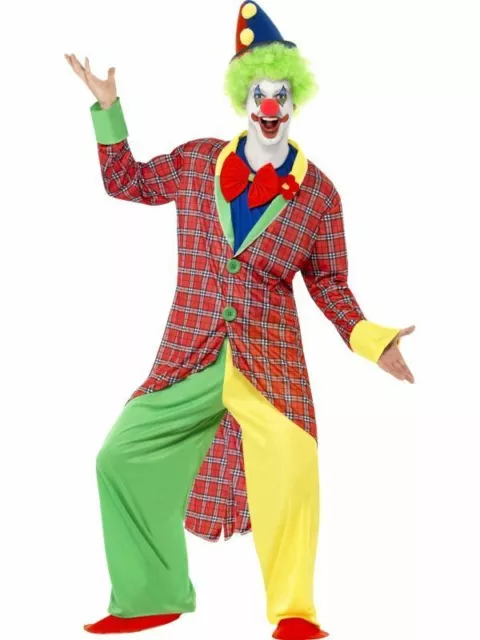 Hommes de Luxe La Clown Cirque Costume Halloween Performer Déguisement Rigolo