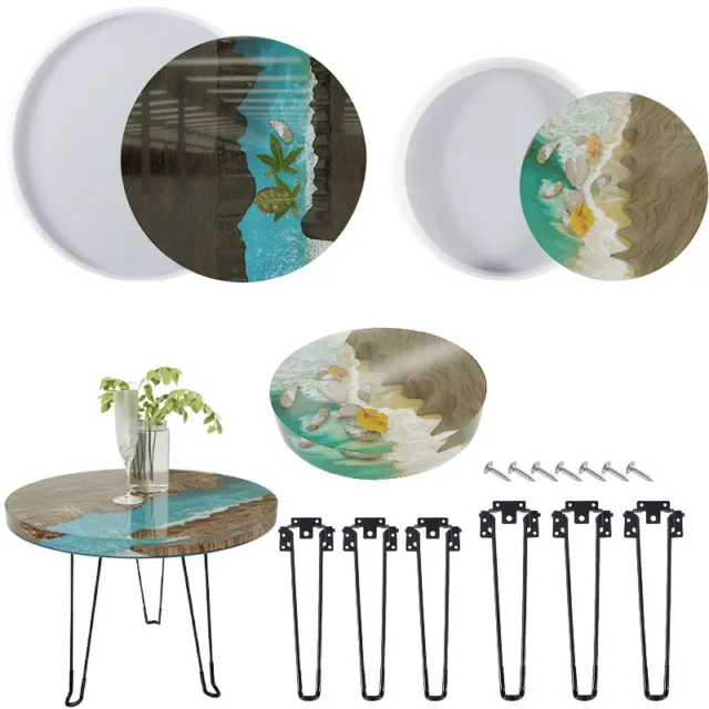 Silikonform Tisch & Tischbeine Resin Epoxidharz Kunstharz Form Möbel DIY Formen