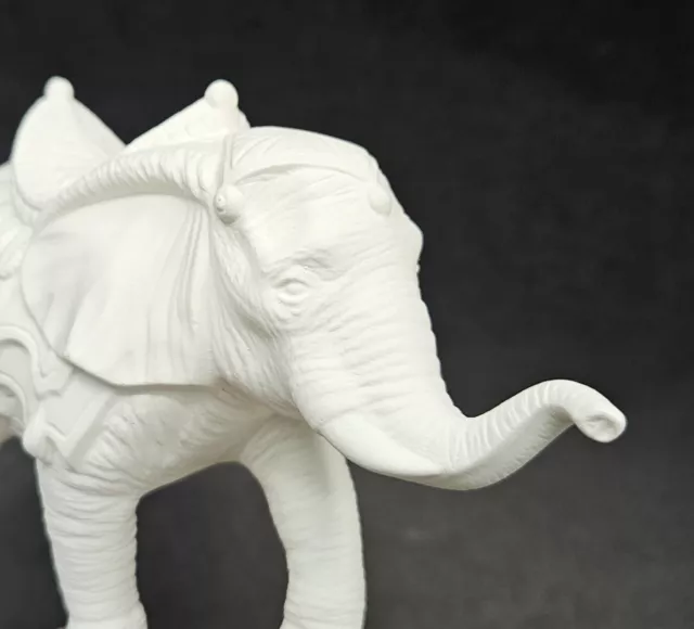 Vintage Bisque Carousel Elephant Figurine Ready To Paint U-Paint Alberta