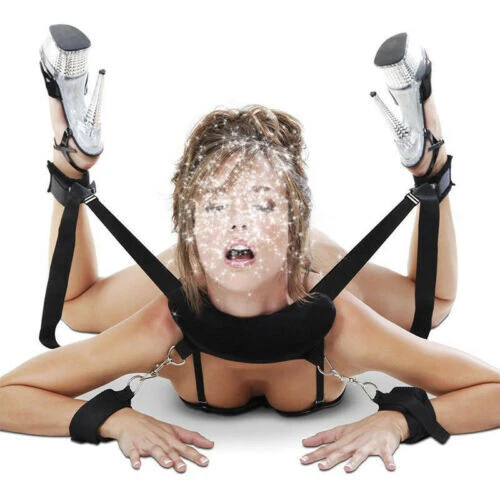 Kit Menottes SM Pour Poignets Et Chevilles - Nylon Noir - BDSM Bondage - Neuf
