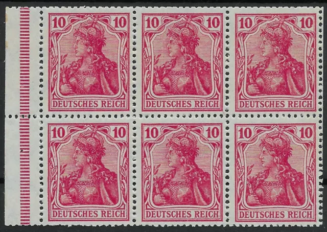 Germania MiNr. 86IIa im Heftchenblatt 1 II a A geprüft und postfrisch