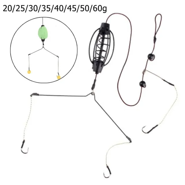 EFFICIENT CARP FISHING Feeder Basket with Baits Cage Hook Rig Set and  Sinkers $27.56 - PicClick AU