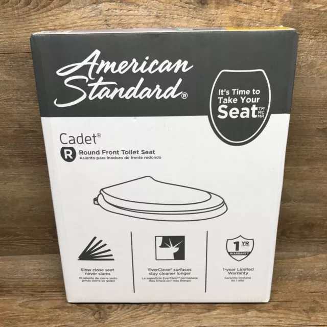 American Standard Cadet Toilet Seat White Round Front Slow Closing New In Box