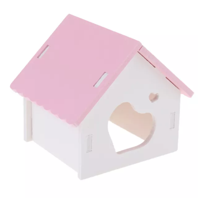 Hamster House Wooden Small Animals Pet Rat Gerbil Hideout Wood Hut Toys