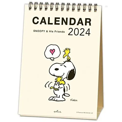 JAPAN HALLMARK SNOOPY 2024 Calendar Desktop Vertical 824389 165 x 120