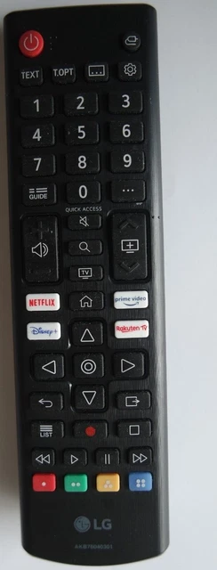 Replacement LG Smart TV Remote Control – AKB76040301 / AKB76040302 – Fits 50UN7000PUC – Black ABS – PP Bag