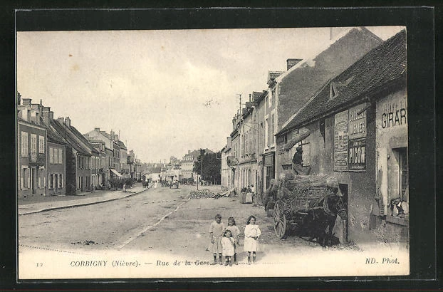 CPA Corbigny, Rue de la Gare 1919