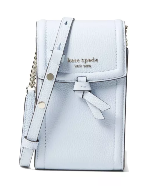 Kate Spade New York Knott North South Phone Crossbody Skye Blue Charm Bag Purse