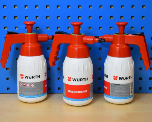 3x Würth Flacon Pompe Vaporisateur non Rempli Handsprueher Imprimé pour Frein