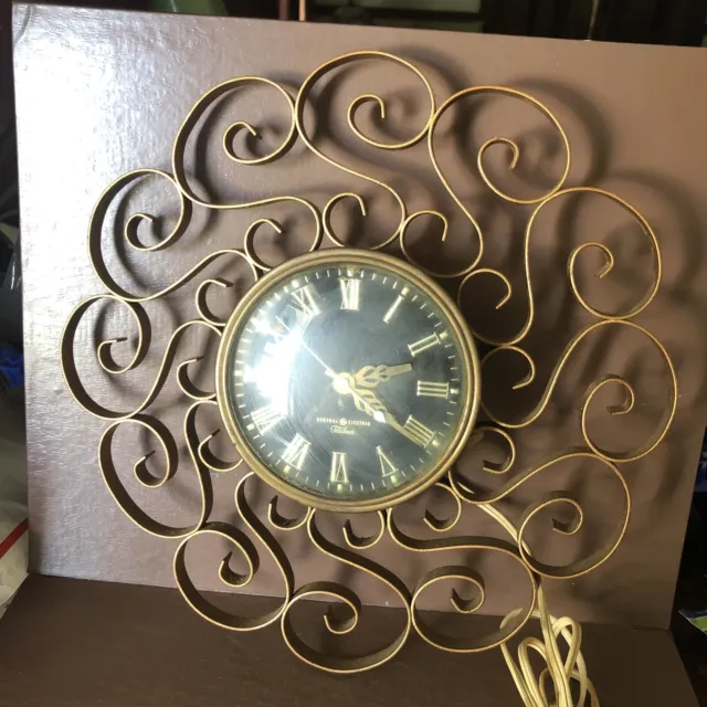 vintage mid century General Electric wall clock