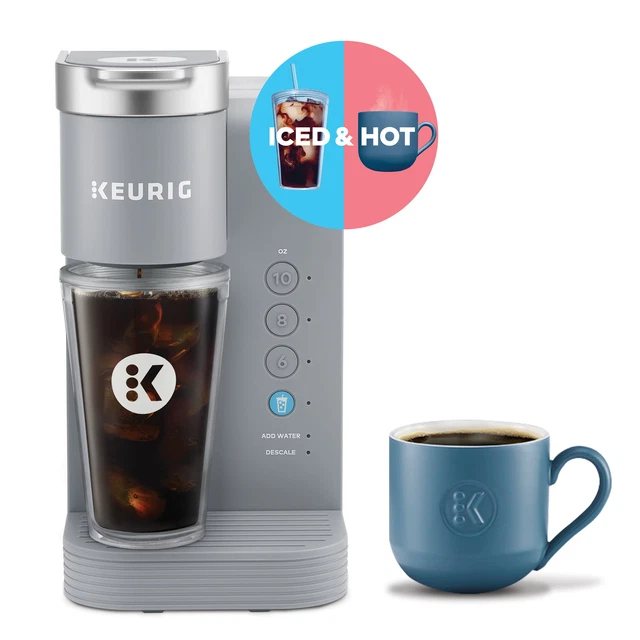 KEURIG KICED ESSENTIALS Gray Iced and Hot SingleServe KCup Pod