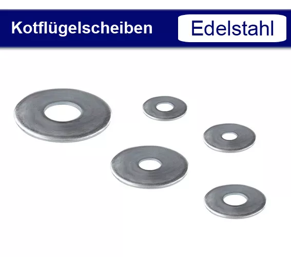 Kotflügelscheiben M4 - M10 - Karosseriescheiben Unterlegscheiben - Edelstahl V2A