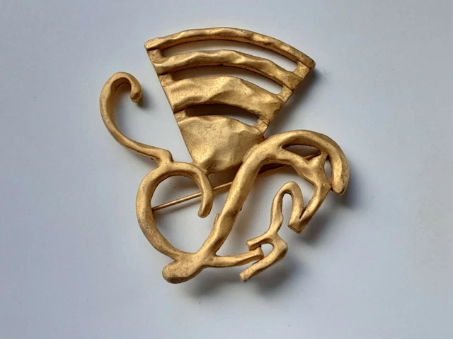 Broche Air France - Hippocampe Ailé Doré, Occasion En Très Bon état