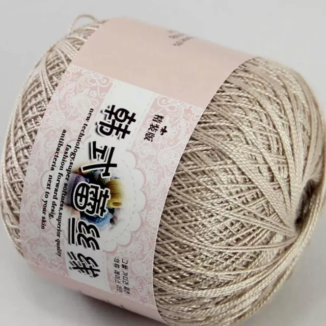 Luxurious 1ballx50g Hand DIY Wear Cotton Lace Crochet Shawl Knitting Yarn 21