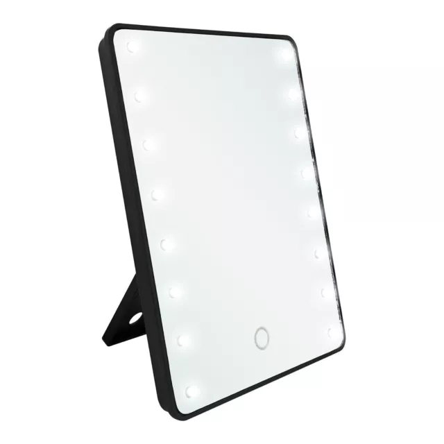 16 LED MAKE-UP VANITY MIRROR Tabletop Light Up Touch Screen Cosmetic Bathroom UK