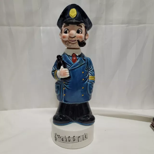 Antique Sailor Captain Pilot Musical Decanter 1960's Fully Working And Usable