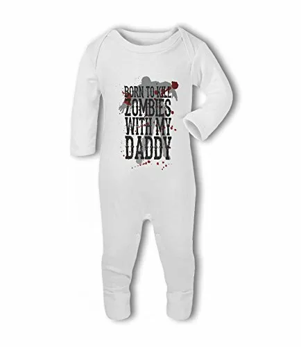 Born to Kill Zombies with my Daddy funny zombie gaming - Baby Romper Suit by ...