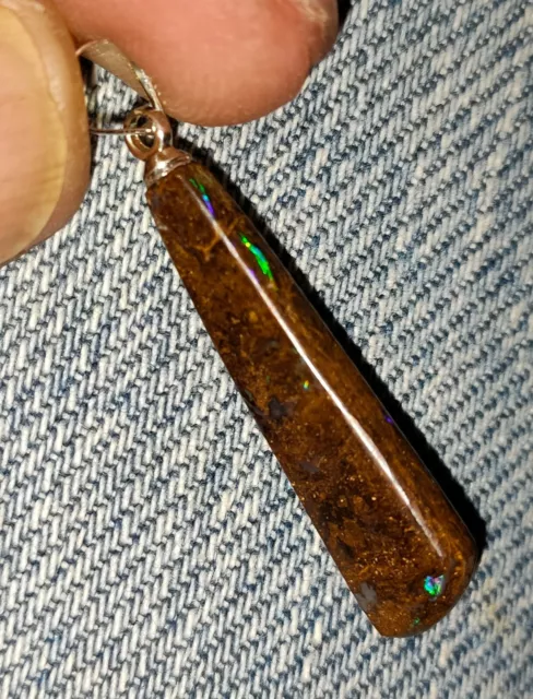 N°267- Pendentif Pendentif d'Opale Boulder d'Australie (Queensland ) de 5,35ct