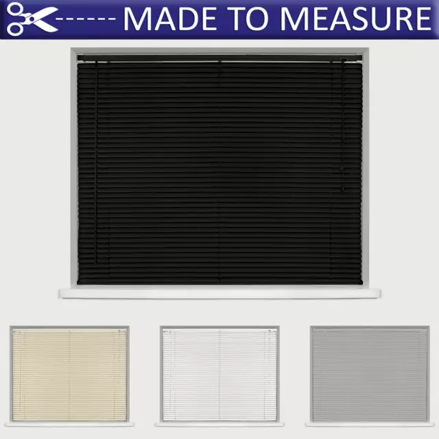 Made To Measure / Custom Made - Pvc Venetian Blinds - Black / White / Cream