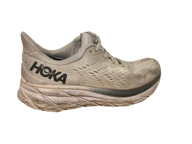Hoka One Herren Clifton 8 grau Laufschuh UK Größe 10