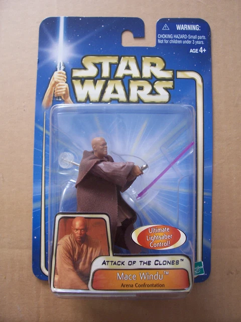 Star Wars Clone Wars Cartoon Network Mace Windu - Sealed On Card