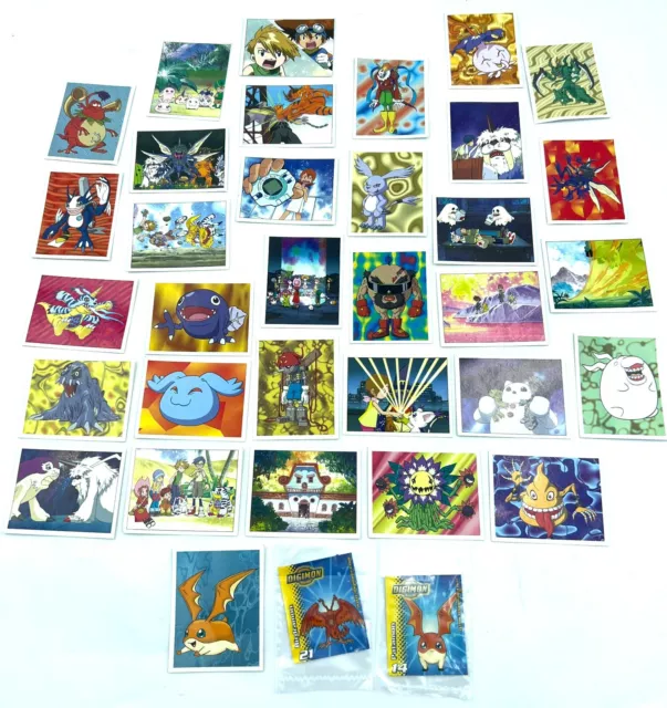 Lote De Pegatinas Digimon Panini Año 2000 De Muy Bon Condición