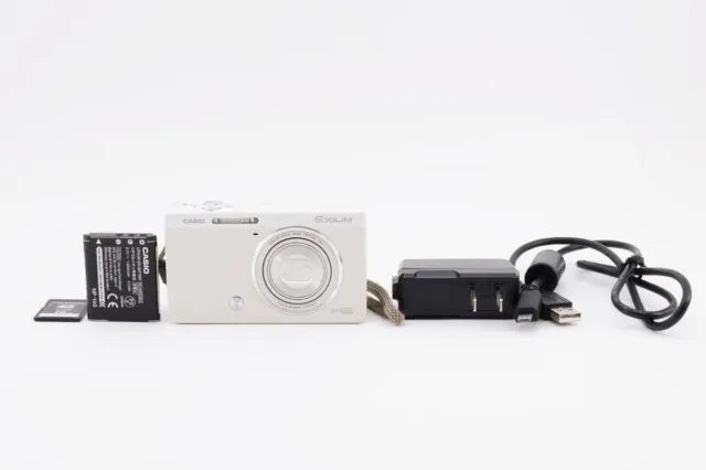 CASIO HIGH SPEED EXILIM EX-ZR70 white Digital Camera Selfie w/box