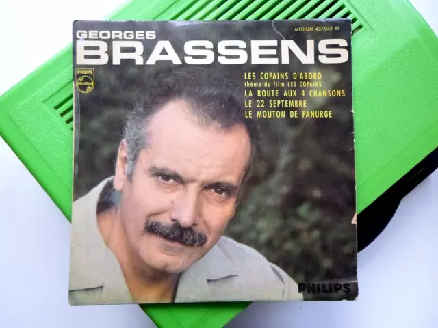 Georges Brassens Les Copains...disque Vinyle 45T/7' Original