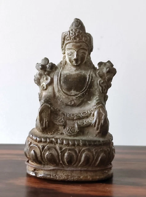 Grande Statuette Ancienne En Bronze Massif - Cheval De Guerre - Art Asiatique - 12 Cm