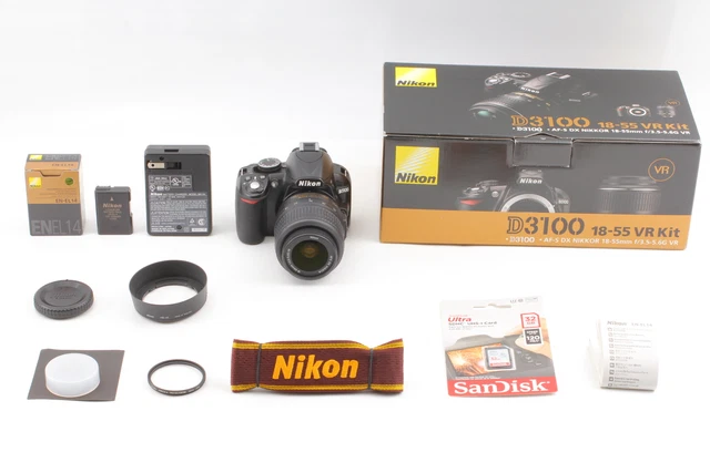 [Near MINT in BOX] Nikon D3100 BLACK 14.2MP Digital SLR 18-55mm f/3.5-5.6G JAPAN 2