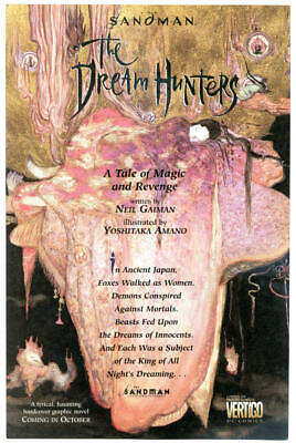 SANDMAN - The DREAM HUNTERS Preview, Flyer, Promo, NM, 1999, Neil Gaiman, Amano