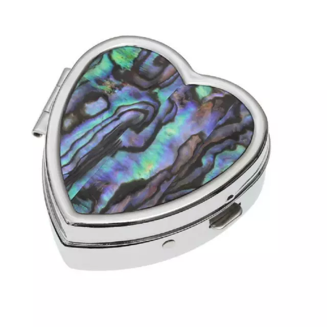 Heart Trinket Pill Box Silver Plated Fathers Mothers Day Birthday Gift Men Women