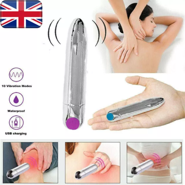 Full Body Mini Bullet Vibrating Massager 10 Speeds Vibrato USB-Rechargeable UK !