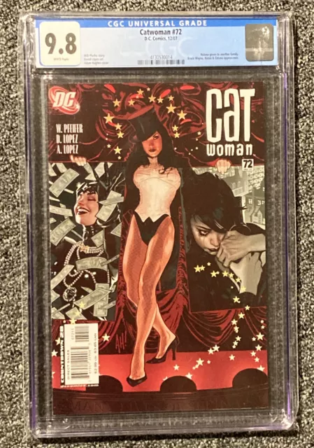 Catwoman #72 CGC 9.8 White Pages Adam Hughes Zatanna Cover DC 2007 4130530014