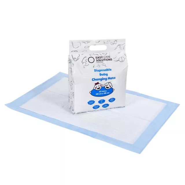 Disposable Baby Changing mats 40 x 60cm Box of 100 sheets (60 x 40cm Pads)
