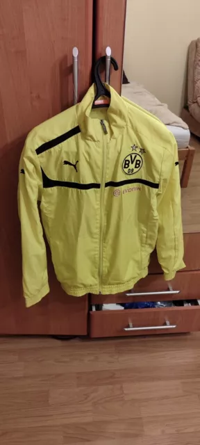 Puma Borussia Dortmund football veste de survêtement garçons taille L 12-13 ans