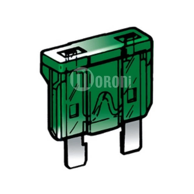 FUSIBILE MINI A LAMA 30 Amp. VERDE (KIT DA 10)