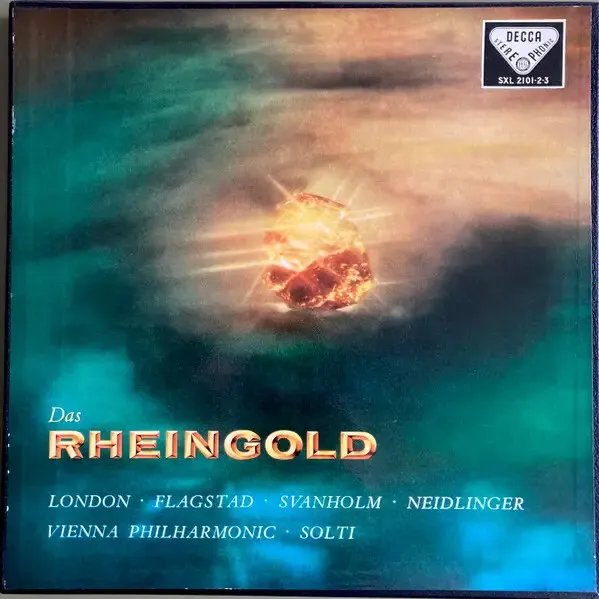 Wagner Das Rheingold HARDCOVER BOX + BOOKLET NEAR MINT Decca Vinyl LP-Box