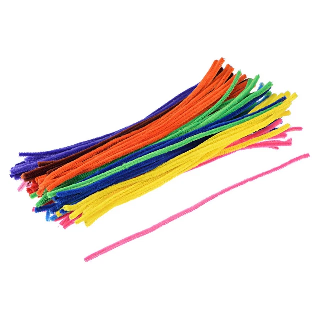 Pipa Pulizia Ciniglia Steli 30cm/12 Pollici,10 Colori,pz 100
