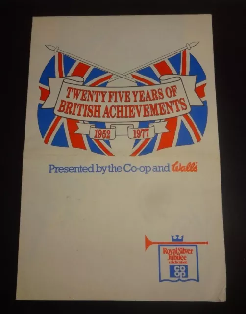 Queen Elizabeth II Silver Jubilee 25 years of British Achievements Co-op Poster