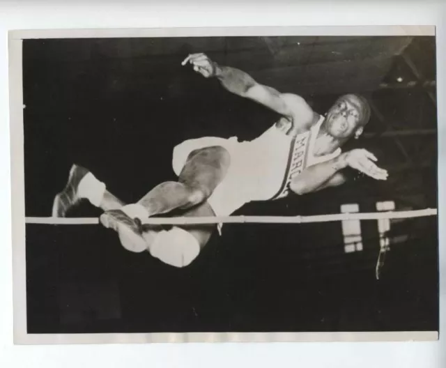 1936 original african american high jump record edward burke photo