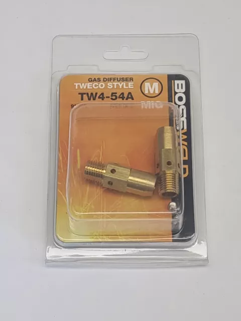 2 Pack Of Bossweld Gas Diffuser TWECO Style TW4-54A 91.54A MIG Dynaweld