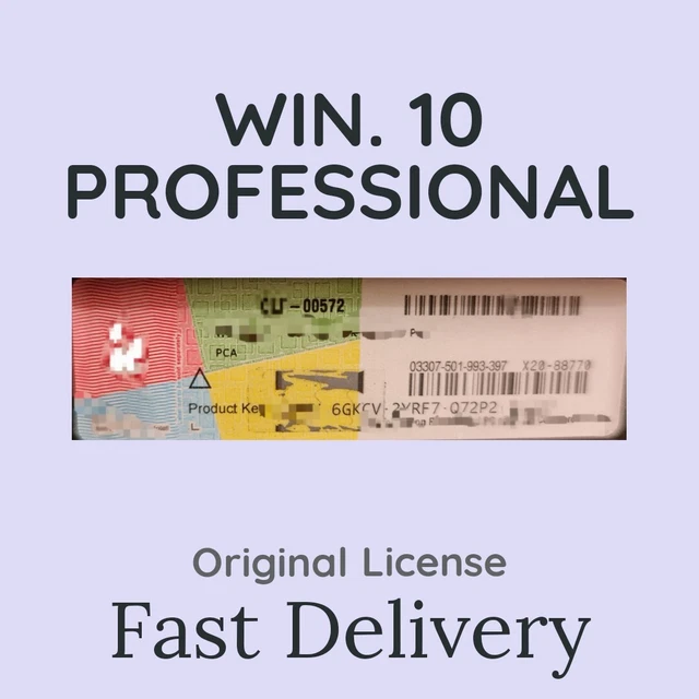 Windows 10 Pro Original DVD Key for 1 PC Sealed