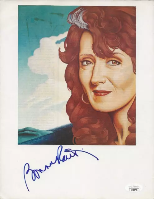 Bonnie Raitt REAL hand SIGNED vintage scrap page photo JSA COA Autographed