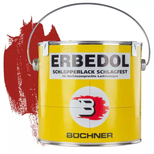 ERBEDOL Schlagfester Lack Horsch RAL 3002 kaminrot 2,5 l Schutzlack Robust