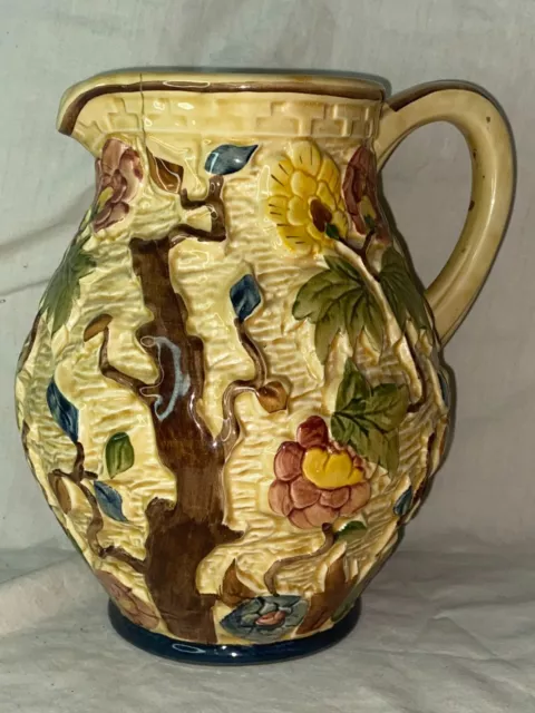 "Indian Tree" Patterned Large Jug by H.J.Wood - Hand Painted Very Good Condition