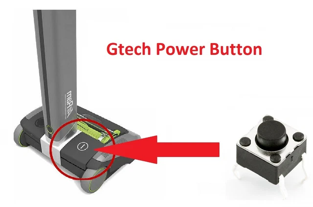 Interruttore Di Ricambio Gtech AirRam Per Modelli AR01, AR02, AR03, AR05, AR09, AR20, AR29, AR30, MK2